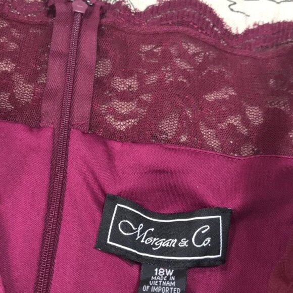 Morgan & Company Trendy  Lace Fit & Flare DRESS - Picture 7 of 7